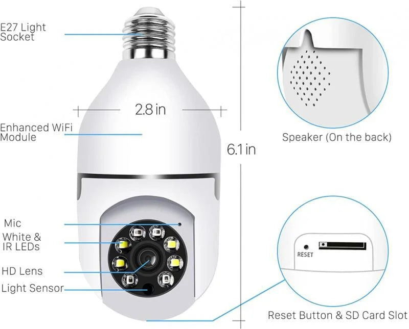 Câmera 360° Wi-Fi