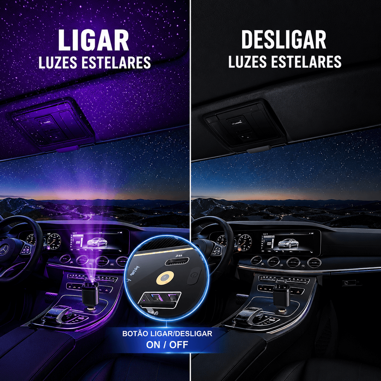 StarCharge Pro™ - Carregador 4 em 1 com Luzes Estreladas Premium 120W
