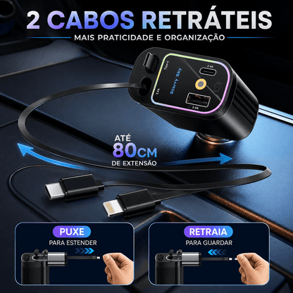 StarCharge Pro™ - Carregador 4 em 1 com Luzes Estreladas Premium 120W