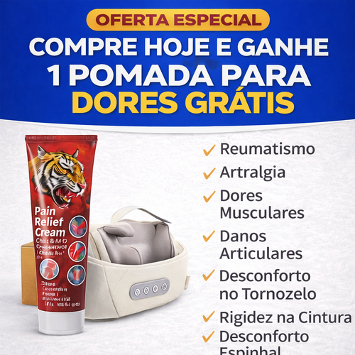 Kit 2 em 1 – Massageador com Pomada para Dores