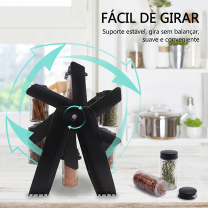 GiraTempero 360™ – Organizador Premium com 18 Frascos
