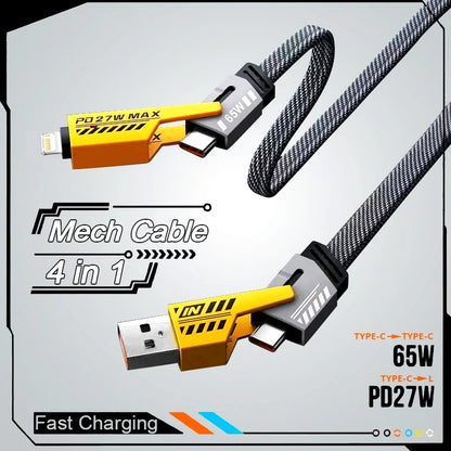 Cabo Profissional 4-em-1 65W UltraCharge